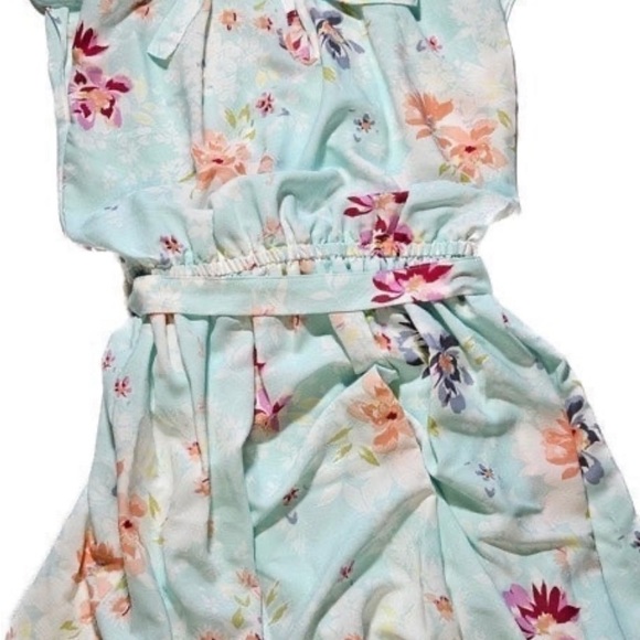 LC Lauren Conrad Mint Floral MIDI Belt Dress - Picture 3 of 6